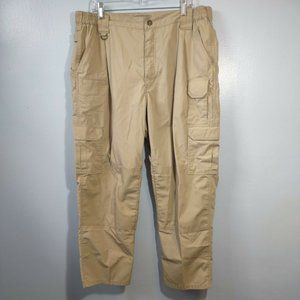 5.11 Tactical Men's 40x30 Beige Long Cargo Pants Ripstop Hiking Camping